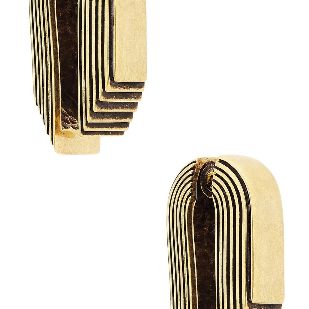 NEW NWT KHAITE Zucchini Earrings in Antique Gold FWRD - Picture 4 of 7